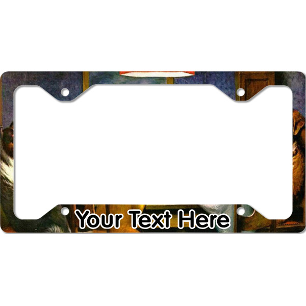 Custom Dogs Playing Poker by C.M.Coolidge License Plate Frame - Style C