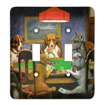 Dogs Playing Poker by C.M.Coolidge Light Switch Cover (2 Toggle Plate)