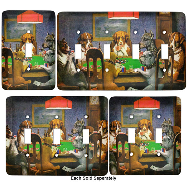 Dogs Playing Poker by C.M.Coolidge Light Switch Covers all sizes