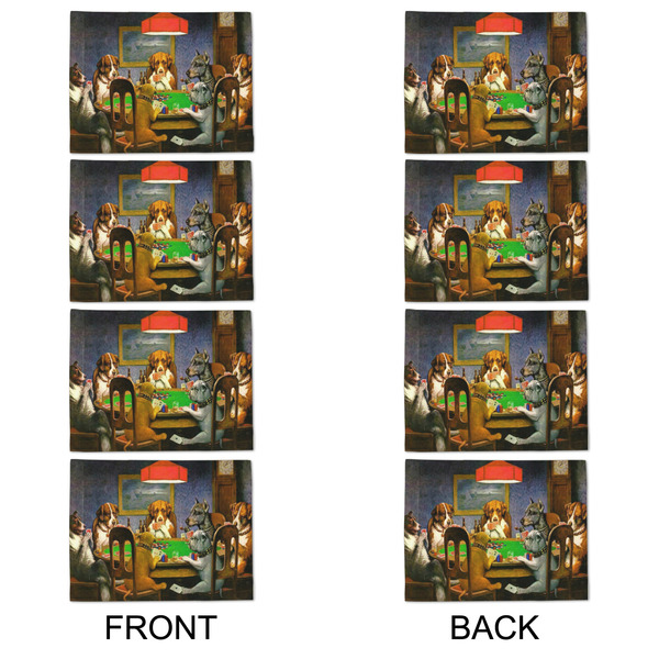 Dogs Playing Poker by C.M.Coolidge Linen Placemat - APPROVAL Set of 4 (double sided)