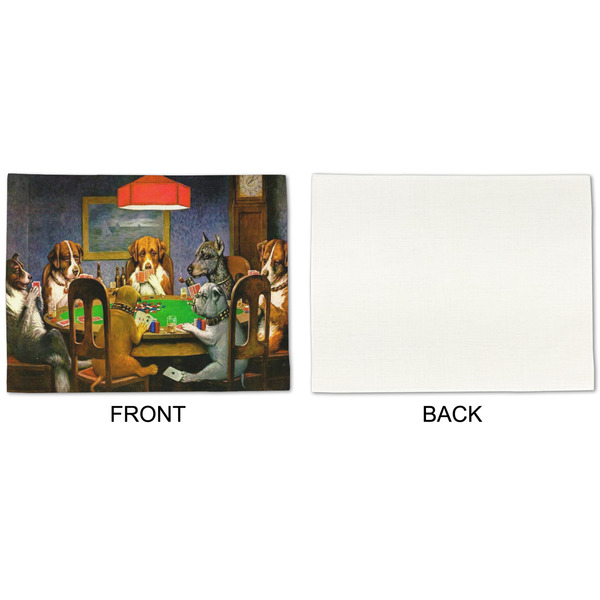 Dogs Playing Poker by C.M.Coolidge Linen Placemat - APPROVAL Single (single sided)