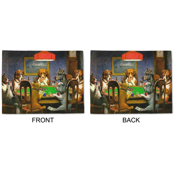 Dogs Playing Poker by C.M.Coolidge Linen Placemat - APPROVAL (double sided)