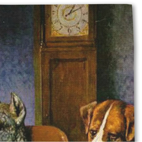 Dogs Playing Poker by C.M.Coolidge Linen Placemat - DETAIL