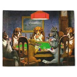 Dogs Playing Poker by C.M.Coolidge Single-Sided Linen Placemat - Single