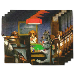 Dogs Playing Poker by C.M.Coolidge Linen Placemat