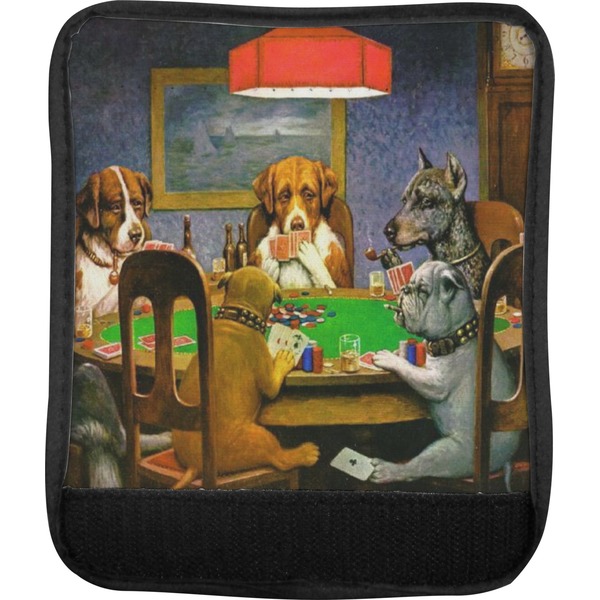 Dogs Playing Poker by C.M.Coolidge Luggage Handle Wrap (Approval)