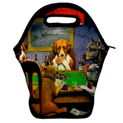 Dogs Playing Poker by C.M.Coolidge Lunch Bag