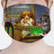 Dogs Playing Poker by C.M.Coolidge Mask - Pleated (new) Front View on Girl