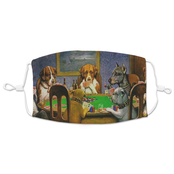 Custom Dogs Playing Poker by C.M.Coolidge Adult Cloth Face Mask - XLarge