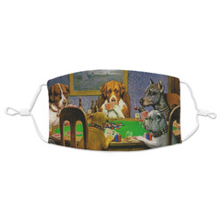 Dogs Playing Poker by C.M.Coolidge Adult Cloth Face Mask
