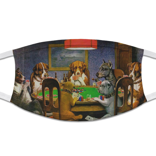 Custom Dogs Playing Poker by C.M.Coolidge Cloth Face Mask (T-Shirt Fabric)