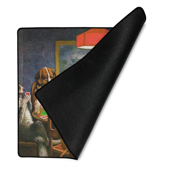 Dogs Playing Poker by C.M.Coolidge Medium Gaming Mats - FRONT W/FOLD