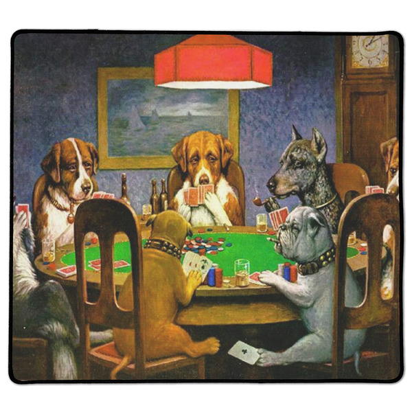 Custom Dogs Playing Poker by C.M.Coolidge XL Gaming Mouse Pad - 18" x 16"