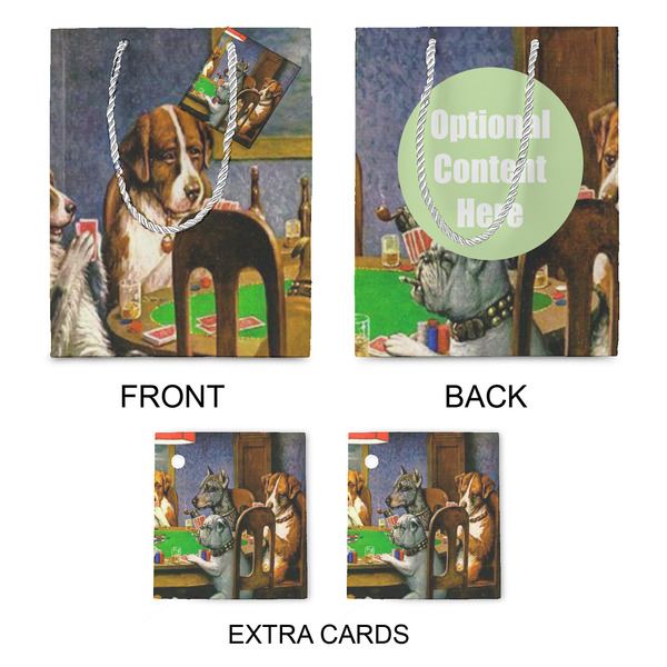 Dogs Playing Poker by C.M.Coolidge Medium Gift Bag - Approval
