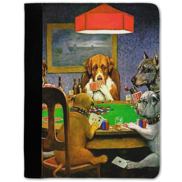 Custom Dogs Playing Poker by C.M.Coolidge Notebook Padfolio - Medium