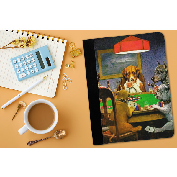 Dogs Playing Poker by C.M.Coolidge Medium Padfolio - LIFESTYLE (adult)