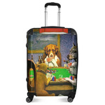 Dogs Playing Poker by C.M.Coolidge Suitcase - 24" Medium - Checked