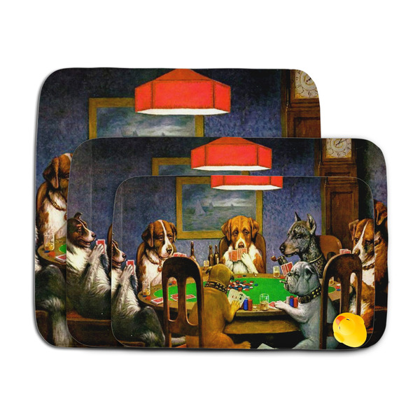 Dogs Playing Poker by C.M.Coolidge Memory Foam Bath Mat - MAIN PARENT