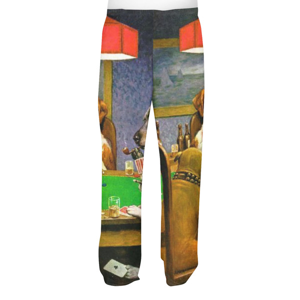 Dogs Playing Poker by C.M.Coolidge Men's Pjs Back - on model