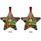 Dogs Playing Poker by C.M.Coolidge Metal Star Ornament - Front and Back