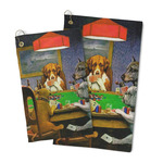 Dogs Playing Poker by C.M.Coolidge Microfiber Golf Towel