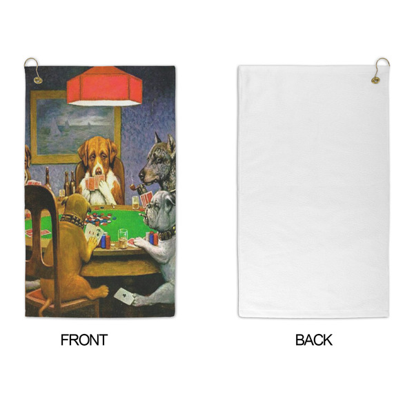 Dogs Playing Poker by C.M.Coolidge Microfiber Golf Towels - APPROVAL