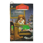 Dogs Playing Poker by C.M.Coolidge Microfiber Golf Towel - Small