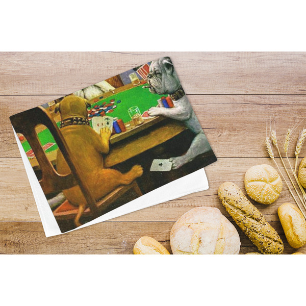Dogs Playing Poker by C.M.Coolidge Microfiber Kitchen Towel - LIFESTYLE