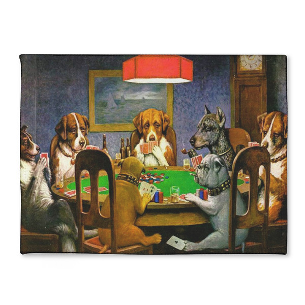 Custom Dogs Playing Poker by C.M.Coolidge Microfiber Screen Cleaner