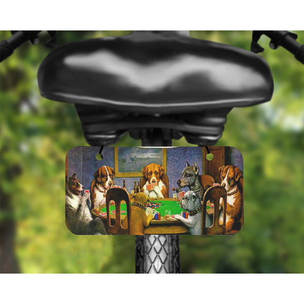 Dogs Playing Poker by C.M.Coolidge Mini License Plate on Bicycle - LIFESTYLE Two holes