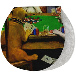 Dogs Playing Poker by C.M.Coolidge Burp Pad - Velour