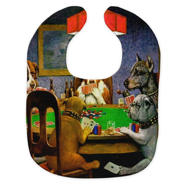 Dogs Playing Poker by C.M.Coolidge New Bib Flat Approval