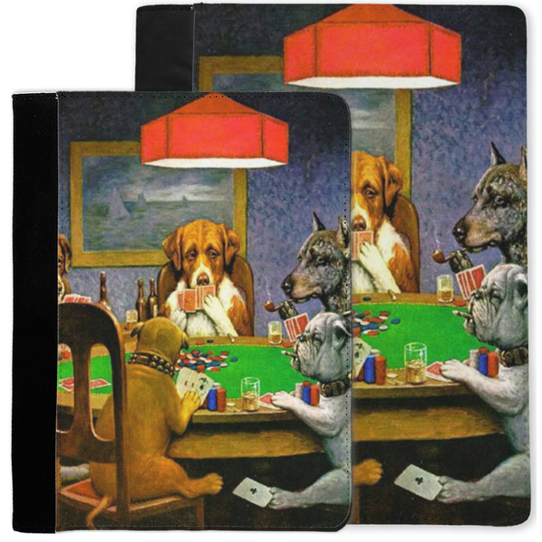Dogs Playing Poker by C.M.Coolidge Notebook Padfolio - MAIN