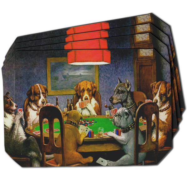 Custom Dogs Playing Poker by C.M.Coolidge Dining Table Mat - Octagon