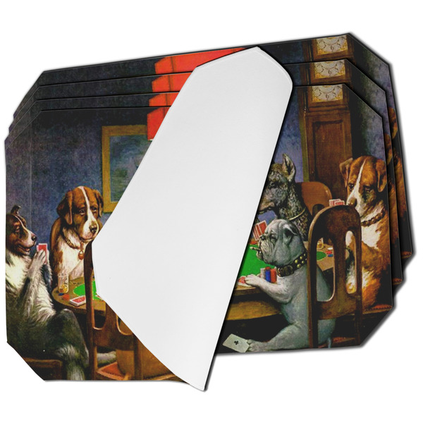 Custom Dogs Playing Poker by C.M.Coolidge Dining Table Mat - Octagon - Set of 4 (Single-Sided)