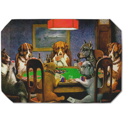 Dogs Playing Poker by C.M.Coolidge Dining Table Mat - Octagon (Single-Sided)