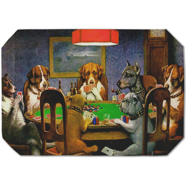 Custom Dogs Playing Poker by C.M.Coolidge Dining Table Mat - Octagon (Single-Sided)