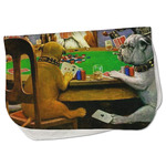 Dogs Playing Poker by C.M.Coolidge Burp Cloth - Fleece