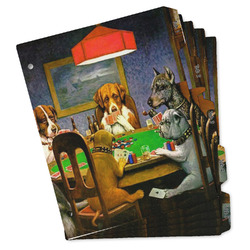 Dogs Playing Poker by C.M.Coolidge Binder Tab Divider - Set of 5
