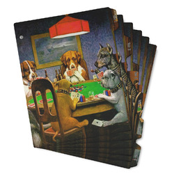 Dogs Playing Poker by C.M.Coolidge Binder Tab Divider - Set of 6