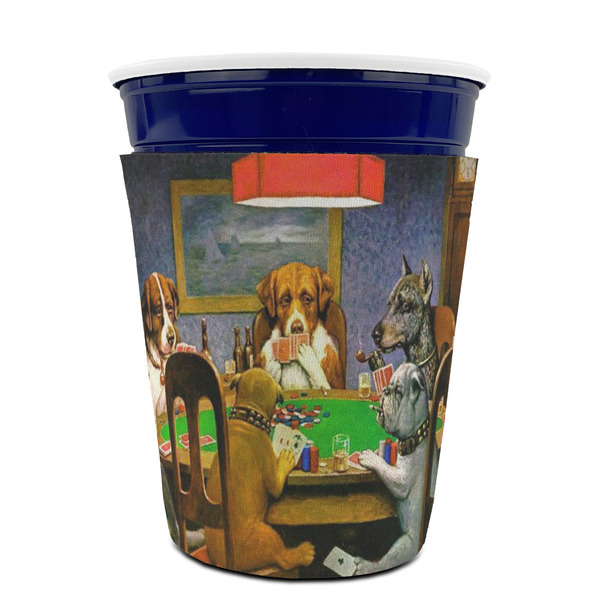Dogs Playing Poker by C.M.Coolidge Party Cup Sleeves - without bottom - FRONT (on cup)