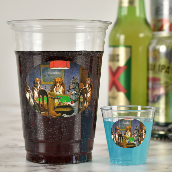 Dogs Playing Poker by C.M.Coolidge Party Cups - 16oz - In Context