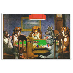 Dogs Playing Poker by C.M.Coolidge Disposable Paper Placemats