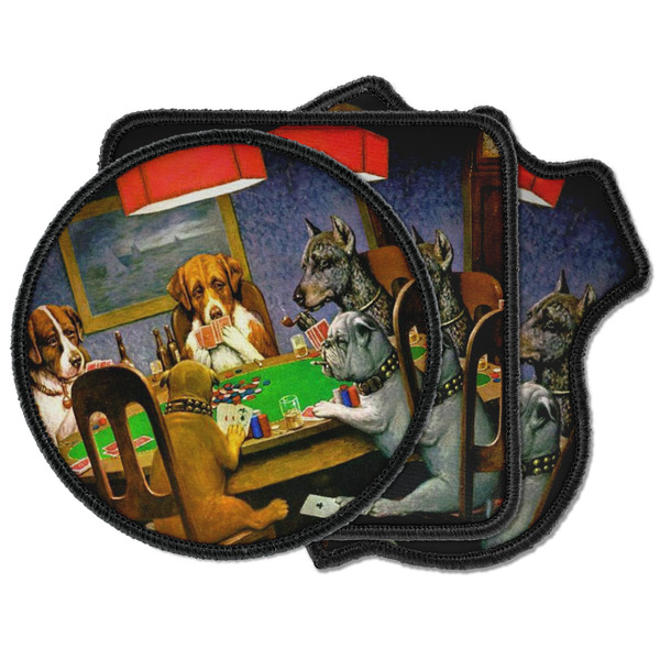 Custom Dogs Playing Poker by C.M.Coolidge Iron on Patches