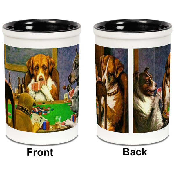 Dogs Playing Poker by C.M.Coolidge Pencil Holder - Black - approval