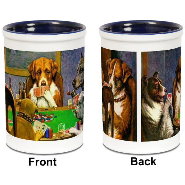 Dogs Playing Poker by C.M.Coolidge Pencil Holder - Blue - approval