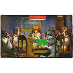 Dogs Playing Poker by C.M.Coolidge Door Mat - 60"x36"