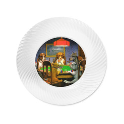 Dogs Playing Poker by C.M.Coolidge Plastic Party Appetizer & Dessert Plates - 6"