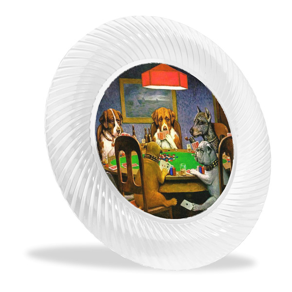 Custom Dogs Playing Poker by C.M.Coolidge Plastic Party Dinner Plates - 10"