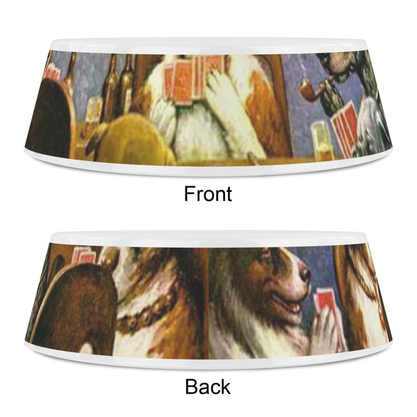 Dogs Playing Poker by C.M.Coolidge Plastic Pet Bowls - Small - APPROVAL